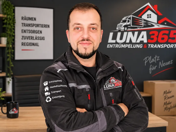 Adin Mehmedovic, Inhaber von LUNA365 Entrümpelung und Transport