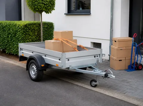Kurzfristige Transporthilfe mit Anhänger