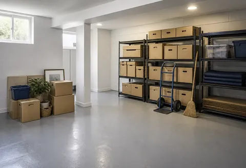 Ger&auml;umter Raum nach einer Entr&uuml;mpelung